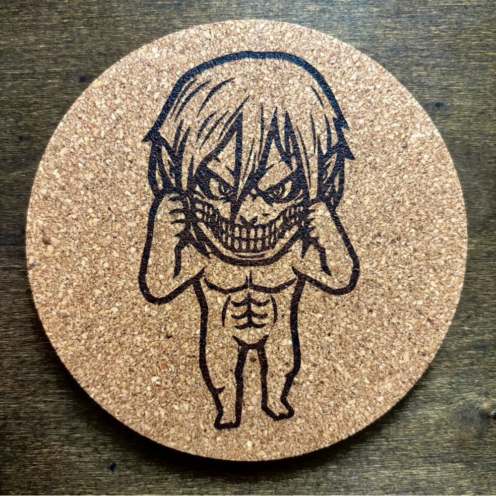 Attack On Titan Eren Yeager Attack Titan Chibi Style Coaster
